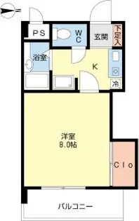 ロイヤル楠元【4階】の間取り