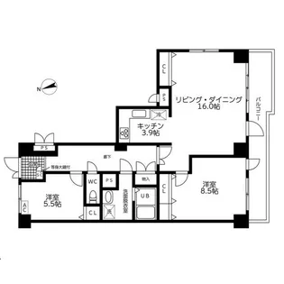 池下タワーズ【6階】の間取り