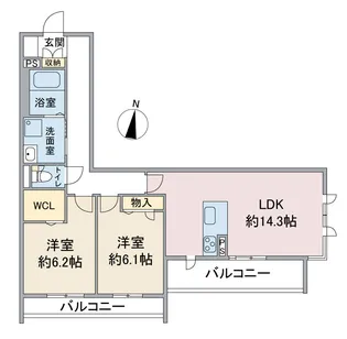 E−smile 榎【1階】の間取り