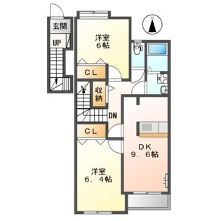 ハッピーライフ共和【2階】の間取り