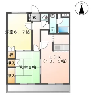 メゾンラパレット【2階】の間取り