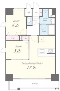 トレヴィ高岳【11階】の間取り
