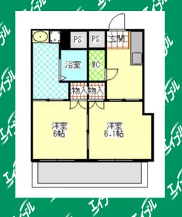 第二コーポ染【3階】の間取り