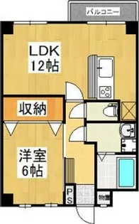 平和第2マンション【4階】の間取り