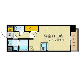 プレサンス栄フレイヤ【4階】の間取り