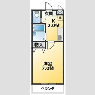 エクセル石浜【2I号室】の間取り
