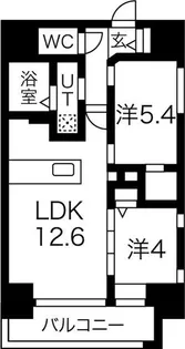 ザ・レジデンスパーク久屋大通【13階】の間取り