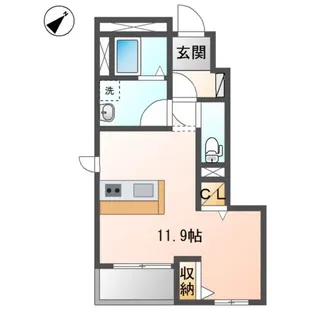 レジデンスヒル【1階】の間取り