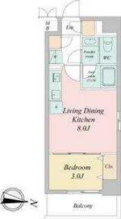 ヴェルデシア名駅南【10階】の間取り