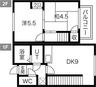 メゾネット豊【1階】の間取り