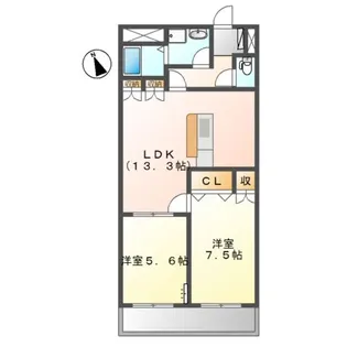 ネオ・コスモ加木屋B【2階】の間取り