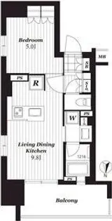 オープンレジデンシア栄伏見THE COURT【10階部分号室】の間取り