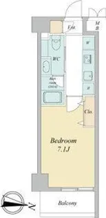 ヴェルデシア名駅南【7階】の間取り