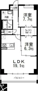 オルソパール伝馬【12階】の間取り