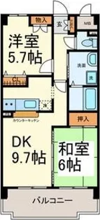 エクセレントみずの【5階】の間取り