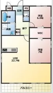 グランデ松蔭【0402号室】の間取り