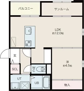 フィリア【1階】の間取り