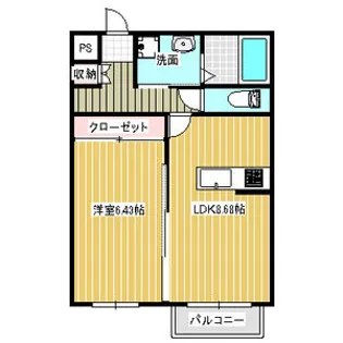 スプリングコート香久山【1階】の間取り