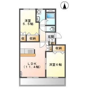 クレストール瑞雲郷【1階】の間取り