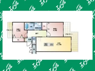 サンライフカトー(リノシス)【201号室】の間取り