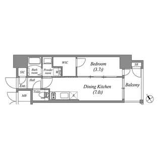 エステムコート名古屋新栄Ⅴラポール【5階】の間取り