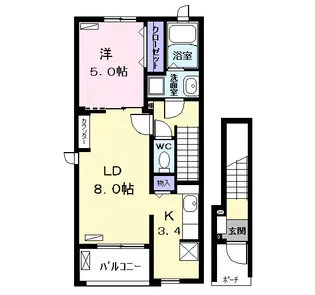 アンジューみのり【2階】の間取り
