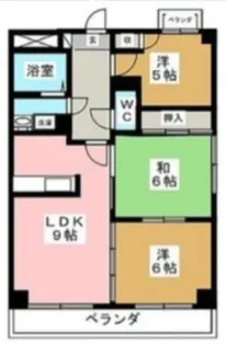 旭丘ハイツ【302号室】の間取り