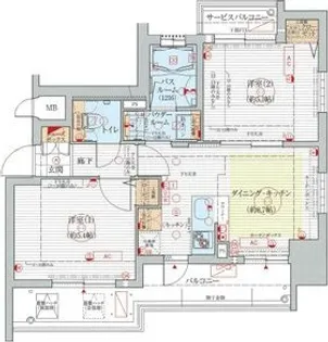 エステムプラザ名古屋駅前プライムタワー【11階】の間取り