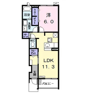 ヒラソル【1階】の間取り