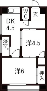 南分ビル【61号室】の間取り