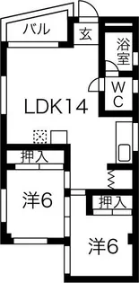 ミズキビル【402号室】の間取り