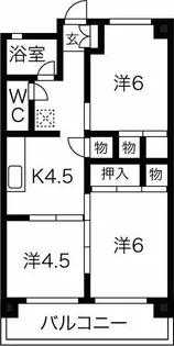 第1モナミマンション【3階】の間取り