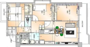 クレッセンド清水ヶ岡【3階】の間取り