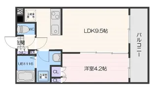ブリージェ夙川南郷【2階】の間取り
