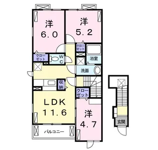 ハーモニーB【2階】の間取り