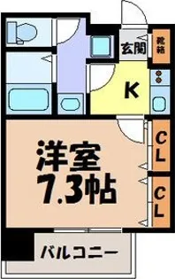 エイペックス名古屋鶴舞公園前【2階】の間取り