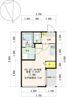 ハーモニーテラス児玉Ⅵ【3階】の間取り
