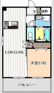 エルフィン昭和橋通【0703号室】の間取り