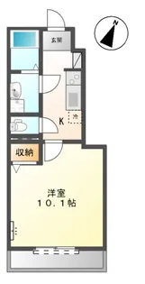 ゴッドバレーKK剱【1階】の間取り