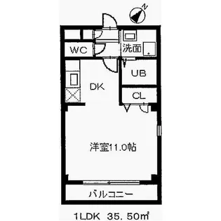エステート竹の山【1階】の間取り