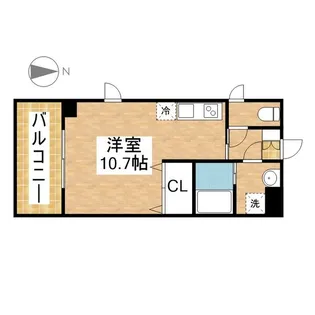クレア桜山【1A号室】の間取り