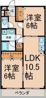 パーク小倉【403号室】の間取り