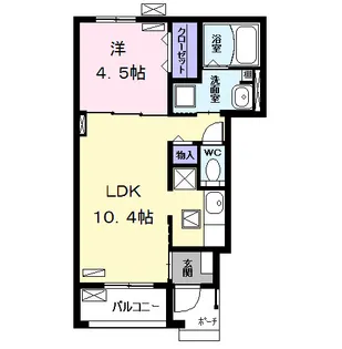 カーサソラーレⅢ【1階】の間取り