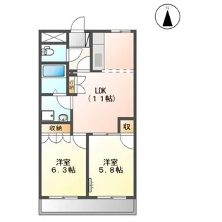 メゾンエミーユ【2階】の間取り