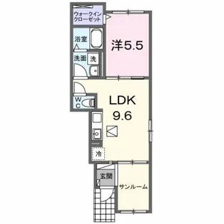 ラ・エスペランサ【1階】の間取り
