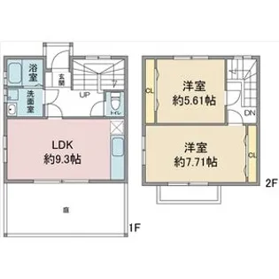 エスパスよもぎ台【E号室】の間取り