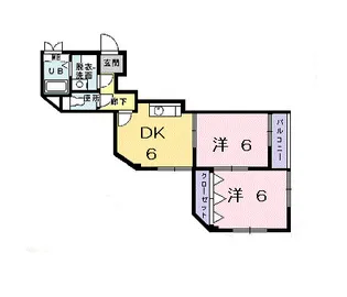 ユーハウス宮丘【1階】の間取り