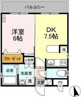 タウンコート砂田【2階】の間取り