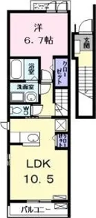 アヴェニュー長良【2階】の間取り