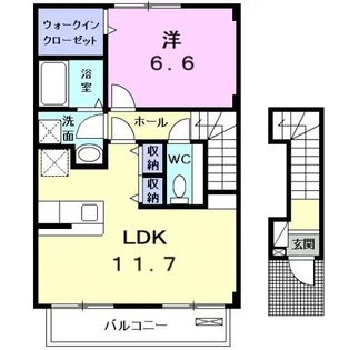 ヴェルジュMⅠ【2階】の間取り
